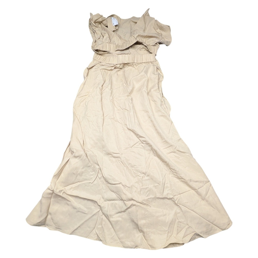 ASOS DESIGN Womens Tan Lyocell Cut Out Maxi Dress US‎ Sleeveless